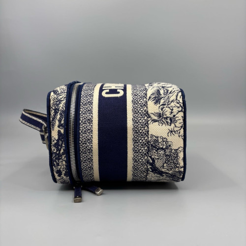 Dior Diortravel Vanity Case Oblique Beige Navy Black
