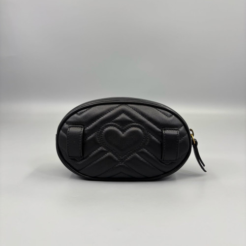 Gucci Matelasse GG Marmont Belt Bag Calfskin Black