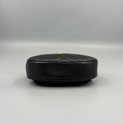 Gucci Matelasse GG Marmont Belt Bag Calfskin Black