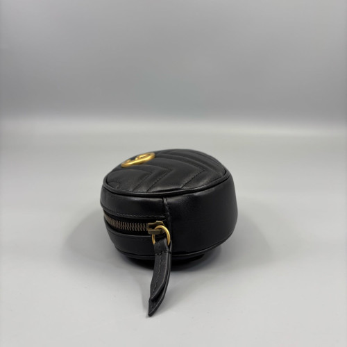 Gucci Matelasse GG Marmont Belt Bag Calfskin Black