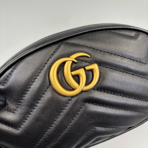 Gucci Matelasse GG Marmont Belt Bag Calfskin Black