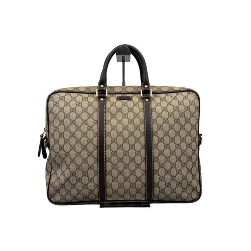 Gucci Briefcase GG Supreme Monogram Beige Brown Gucci Briefcase GG Supreme Monogram Beige Brown