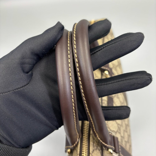 Gucci Briefcase GG Supreme Monogram Beige Brown Gucci Briefcase GG Supreme Monogram Beige Brown