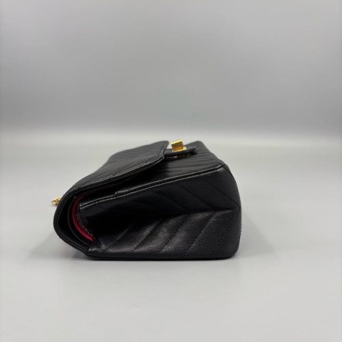 Chanel Chevron Quilted 2.55 225 Reissue Double Flap Calfskin Black