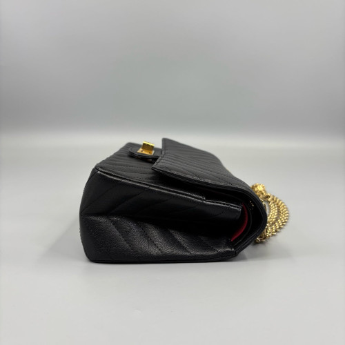 Chanel Chevron Quilted 2.55 225 Reissue Double Flap Calfskin Black