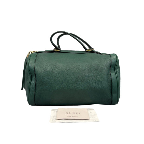 Gucci Boston Bag Grained Calfskin Green Gucci Boston Bag Grained Calfskin Green