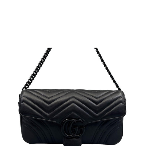 Gucci Matelasse Small GG Marmont Calfskin Black