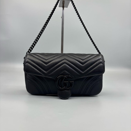 Gucci Matelasse Small GG Marmont Calfskin Black