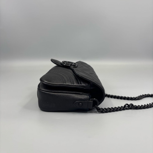 Gucci Matelasse Small GG Marmont Calfskin Black