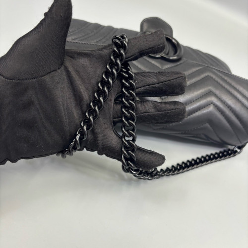 Gucci Matelasse Small GG Marmont Calfskin Black