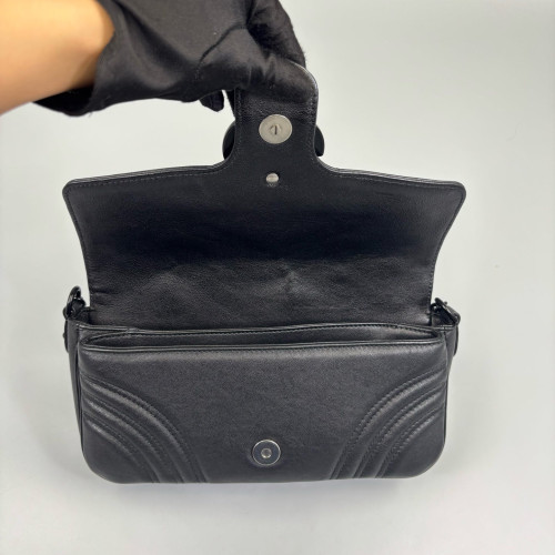 Gucci Matelasse Small GG Marmont Calfskin Black