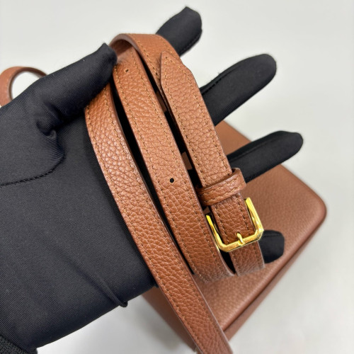 Burberry Messenger Calfskin House Check Brown Beige Black