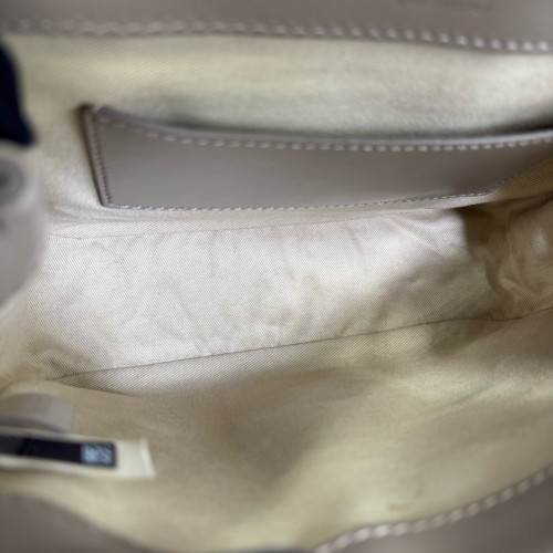 Chloe Small C Double Carry Calfskin Suede Beige