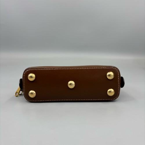 Gucci Mini Horsebit 1955 Top Handle GG Monogram Brown Beige
