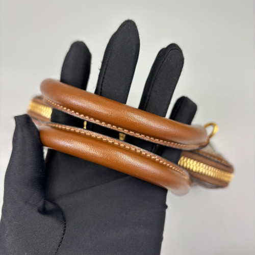 Gucci Mini Horsebit 1955 Top Handle GG Monogram Brown Beige