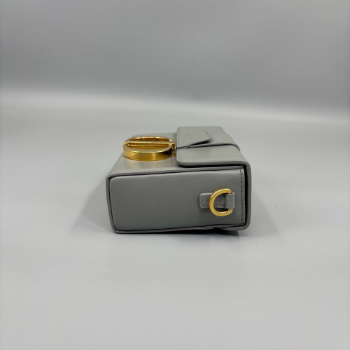 Dior 30 Montaigne Mini Box Bag Calfskin Grey