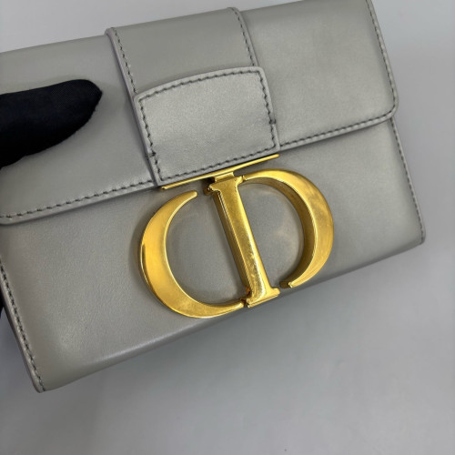 Dior 30 Montaigne Mini Box Bag Calfskin Grey