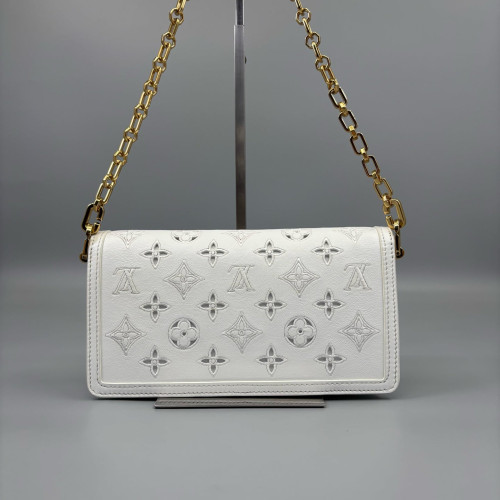 Louis Vuitton Ajoure Dauphine Mini East West Calfskin White