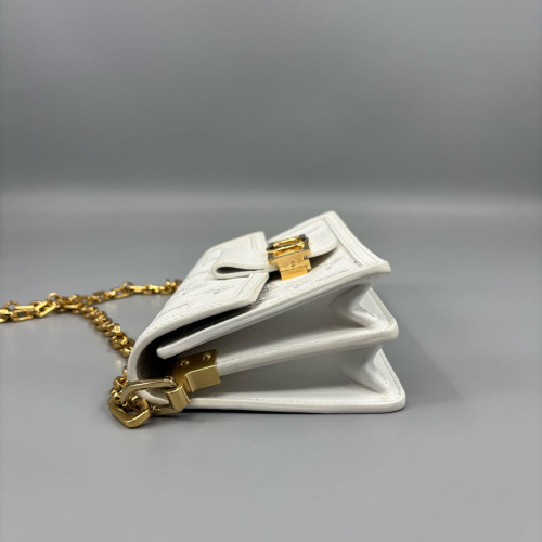 Louis Vuitton Ajoure Dauphine Mini East West Calfskin White