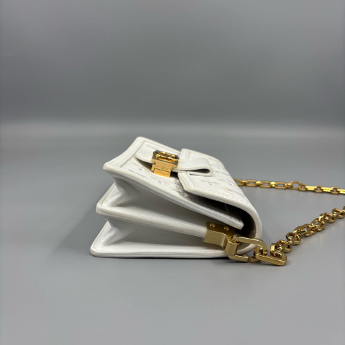 Louis Vuitton Ajoure Dauphine Mini East West Calfskin White