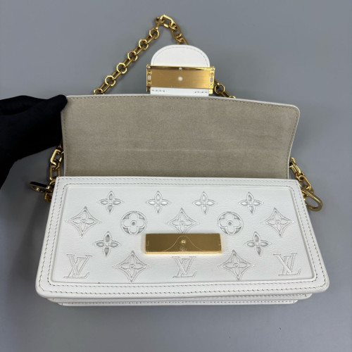 Louis Vuitton Ajoure Dauphine Mini East West Calfskin White