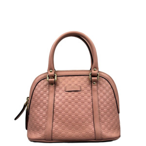 Gucci Mini Microguccissima Dome Bag Calfskin Pink