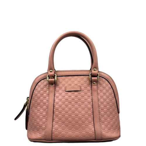 Gucci Mini Microguccissima Dome Bag Calfskin Pink