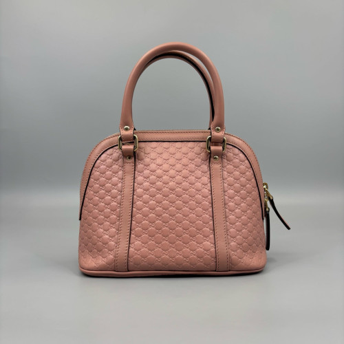 Gucci Mini Microguccissima Dome Bag Calfskin Pink