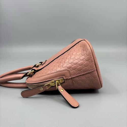 Gucci Mini Microguccissima Dome Bag Calfskin Pink