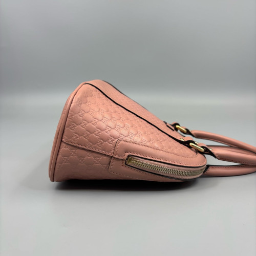 Gucci Mini Microguccissima Dome Bag Calfskin Pink