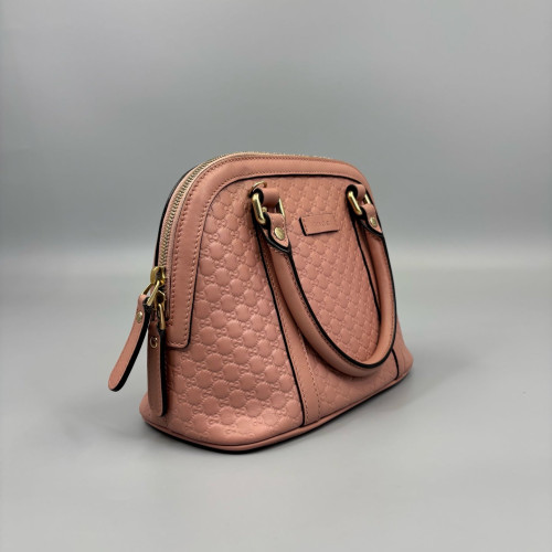 Gucci Mini Microguccissima Dome Bag Calfskin Pink