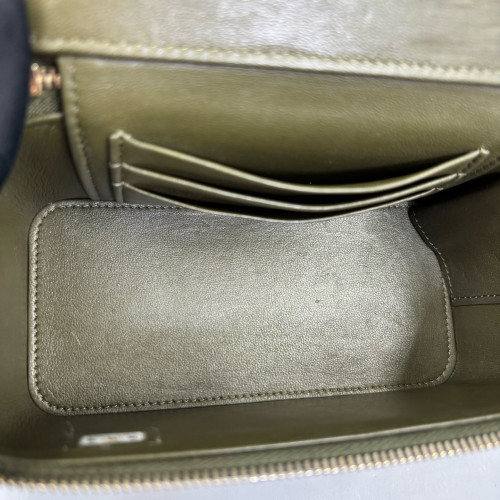 Chanel Quilted Small Vanity Case Calfskin Green