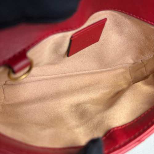 Gucci Super Mini GG Marmont Calfskin Red