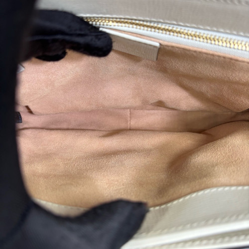 Gucci Medium Horsebit 1955 GG Monogram White