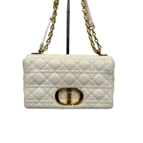 Dior Medium Caro Bag Calfskin White