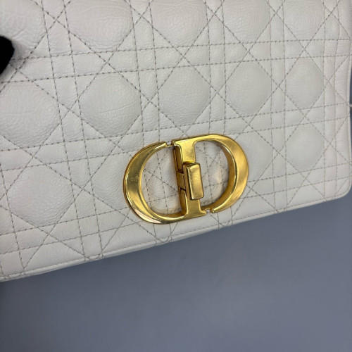 Dior Medium Caro Bag Calfskin White