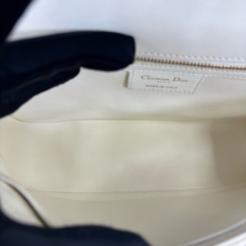 Dior Medium Caro Bag Calfskin White