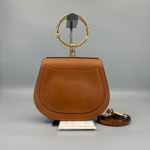 Chloe Medium Nile Calfskin Suede Brown