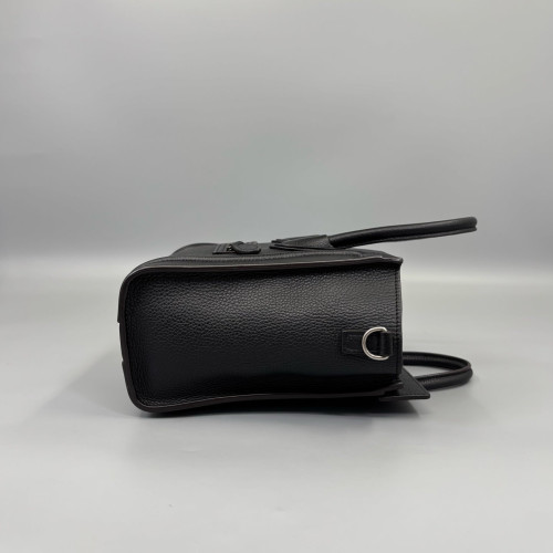 Celine Nano Luggage Grained Calfskin Black
