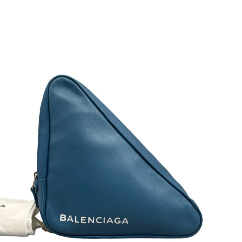 Balenciaga Triangle Bag Calfskin Blue