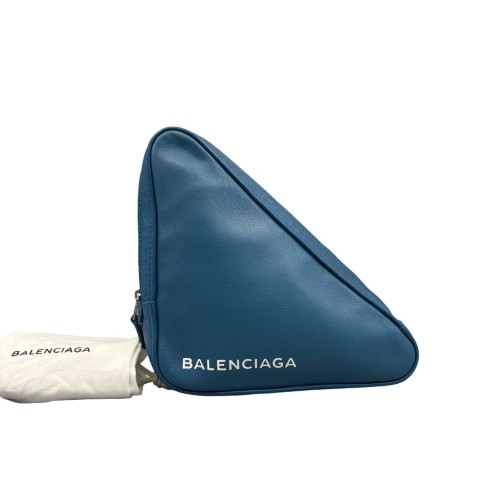 Balenciaga Triangle Bag Calfskin Blue