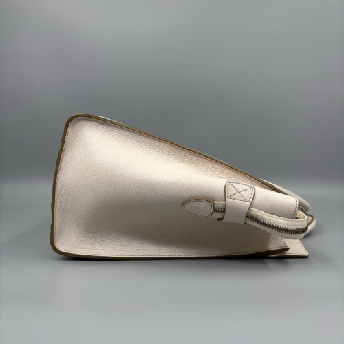 Celine Small Luggage Phantom Grained Calfskin White