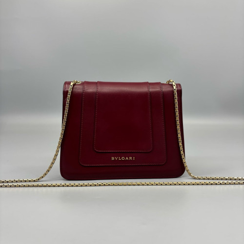 Bvlgari Small Serpenti Forever Shoulder Bag Calfskin Burgundy