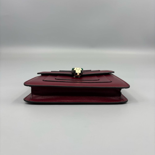 Bvlgari Small Serpenti Forever Shoulder Bag Calfskin Burgundy