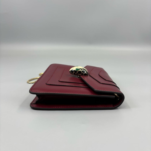 Bvlgari Small Serpenti Forever Shoulder Bag Calfskin Burgundy