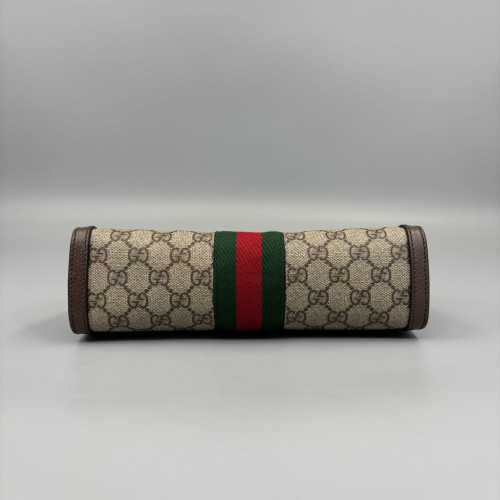 Gucci Web Small Ophidia Chain Shoulder Bag GG Supreme Monogram Beige Brown Green