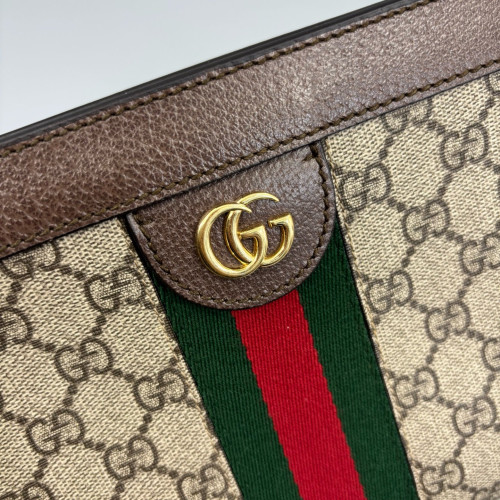 Gucci Web Small Ophidia Chain Shoulder Bag GG Supreme Monogram Beige Brown Green