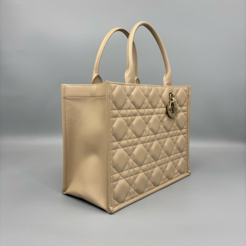 Dior Large Diorissimo Tote Calfskin Natural Tan