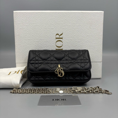 Dior My Dior - Dior Talk Phone Pouch Lambskin Black