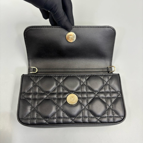 Dior My Dior - Dior Talk Phone Pouch Lambskin Black